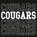 Cougars stacked repeat unisex graphic tee design
