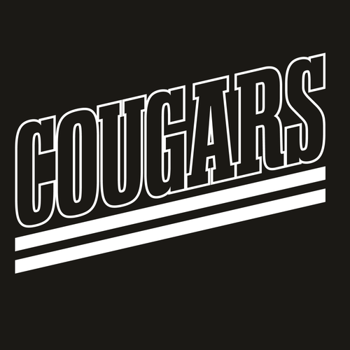 Cougars diagonal stripe unisex graphic tee design