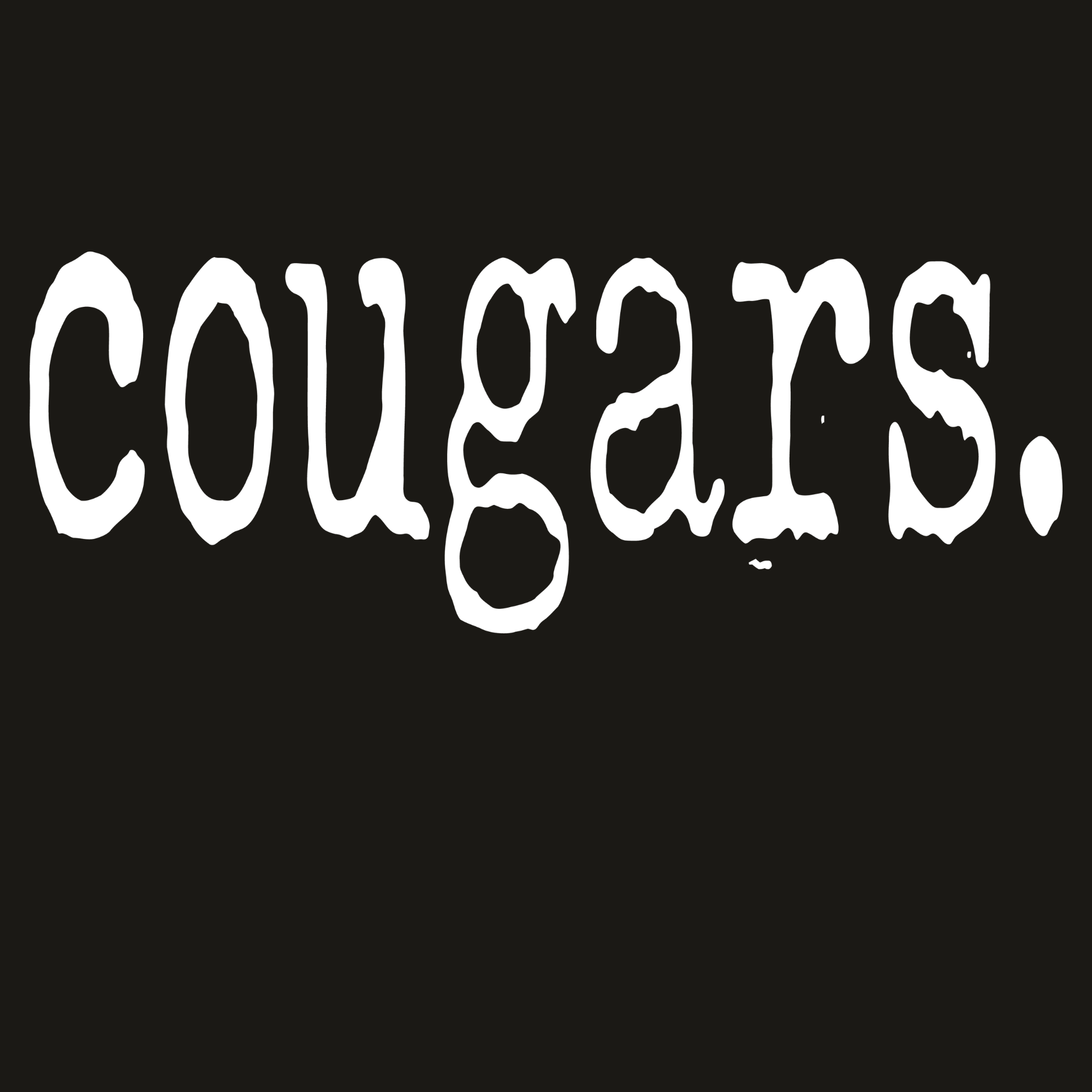 Cougars western font men's graphic tee design
