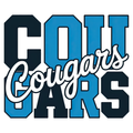 Cougars script heart women's graphic tee design