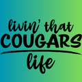Cougars diagonal stripe men's graphic tee design