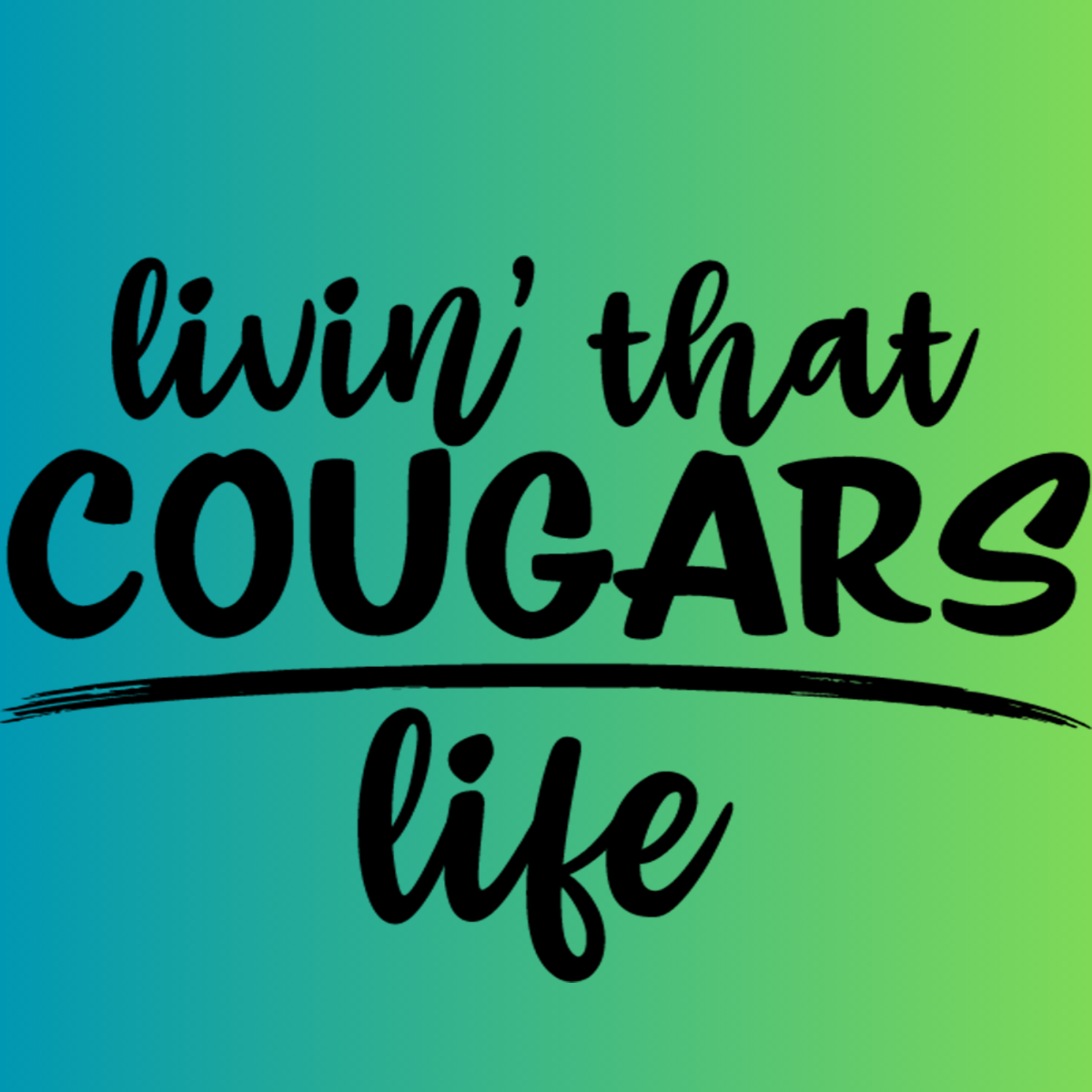 Cougars diagonal stripe men's graphic tee design