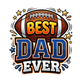 Best Dad Ever Football Tee