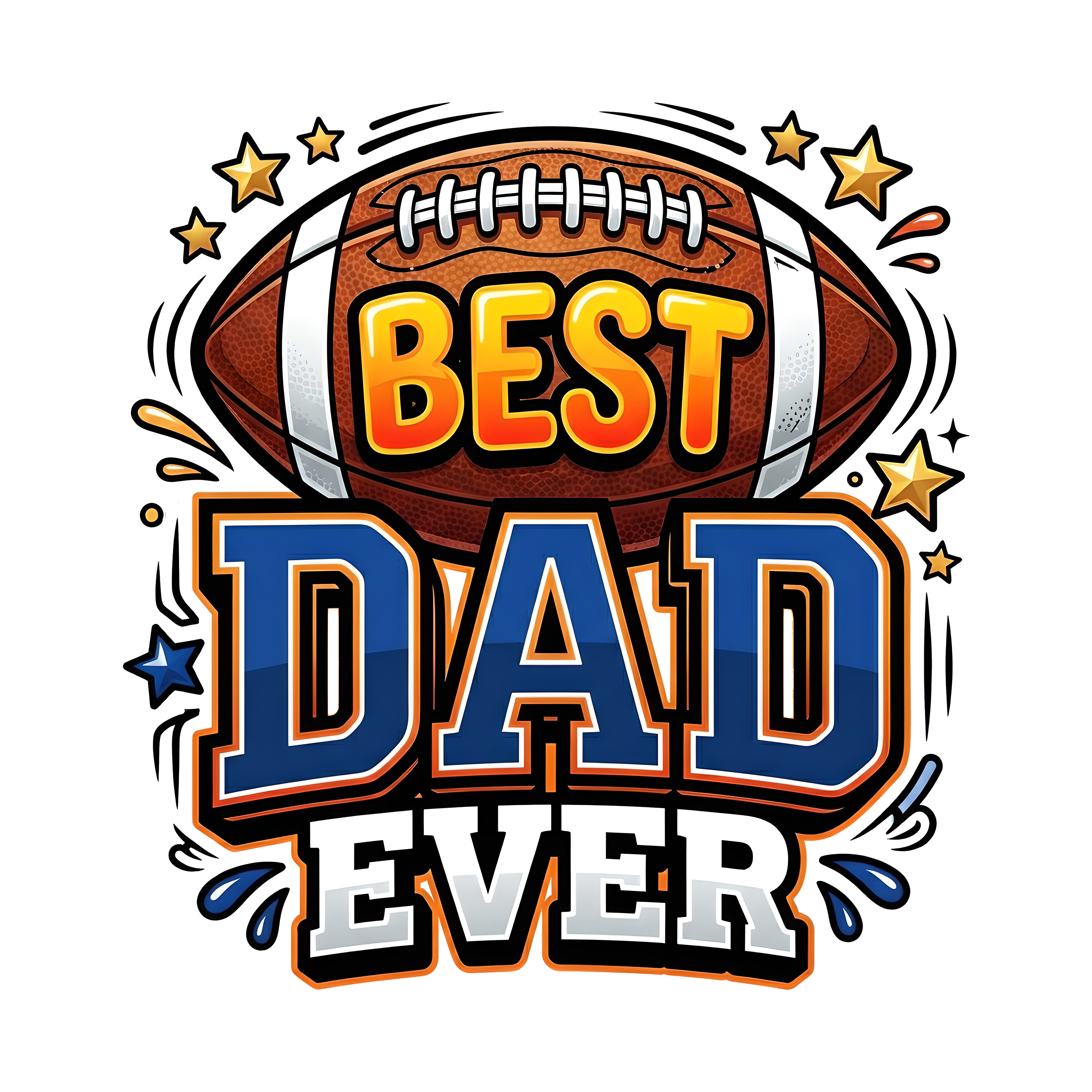 Best Dad Ever Football Tee