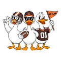 Silly Goose Football unisex graphic tee design with three cartoon geese
