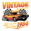 Vintage Racing Club Life in the Fast Lane Men's Graphic Tee