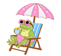 Frog Under Umbrella Children's T-Shirt