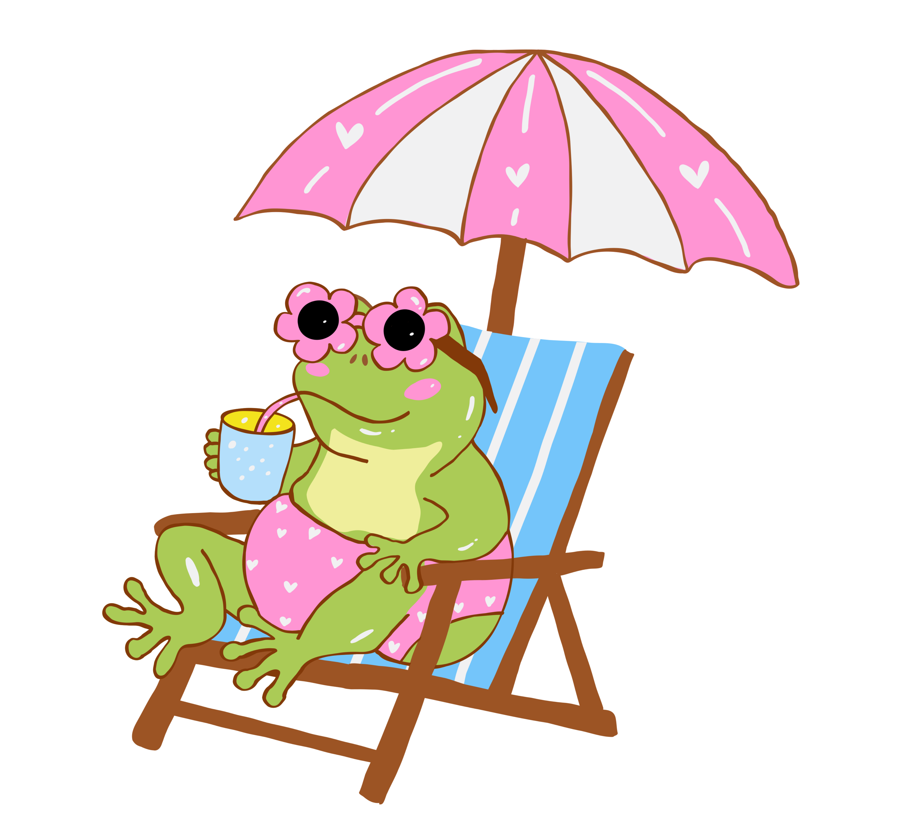 Frog Under Umbrella Children's T-Shirt