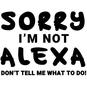 Sorry I'm Not Alexa Car Decal