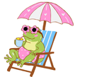 Frog Girl Sticker