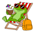Frog Lounging in Chair Children's T-Shirt