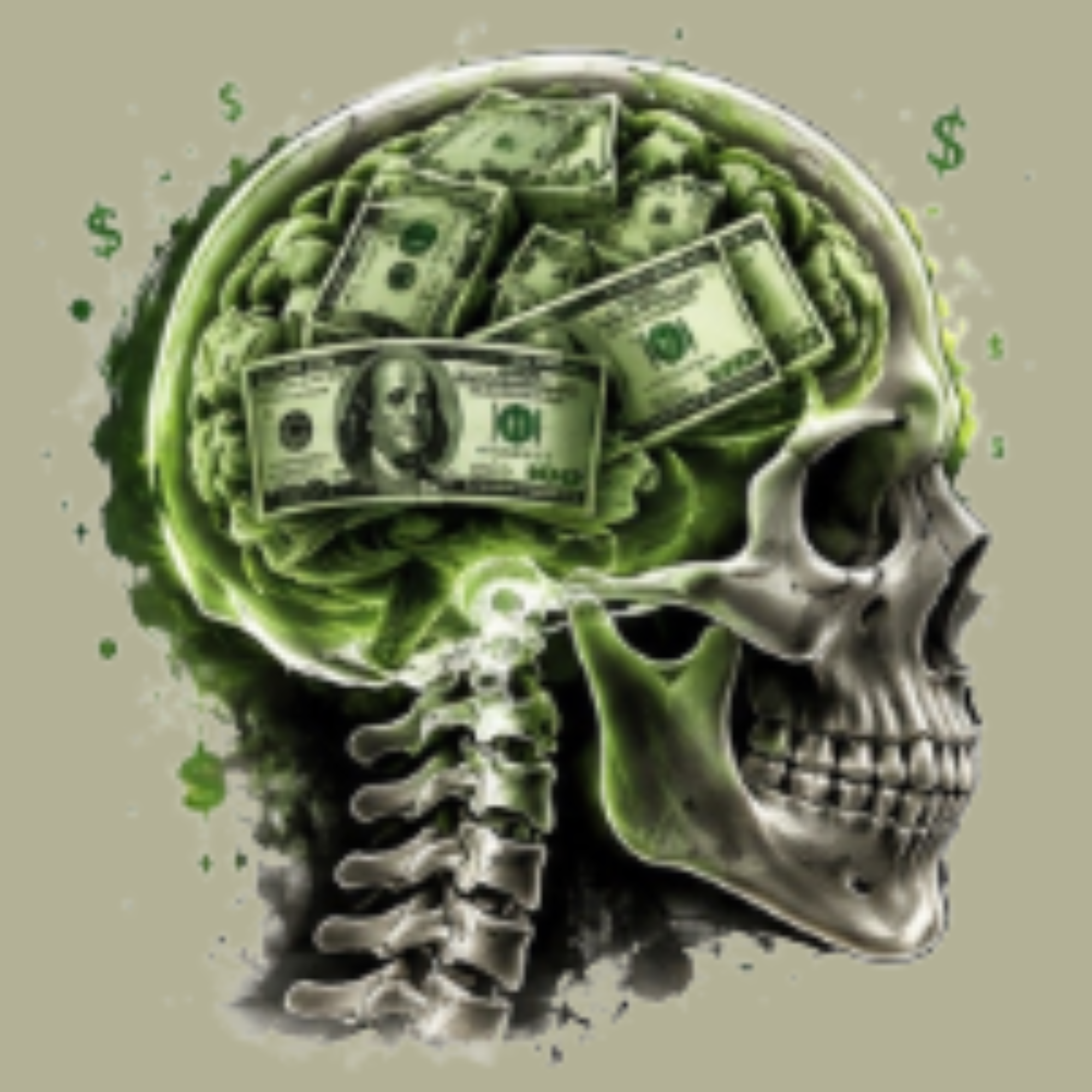 Money on My Mind Skull Cash Graphic Tee