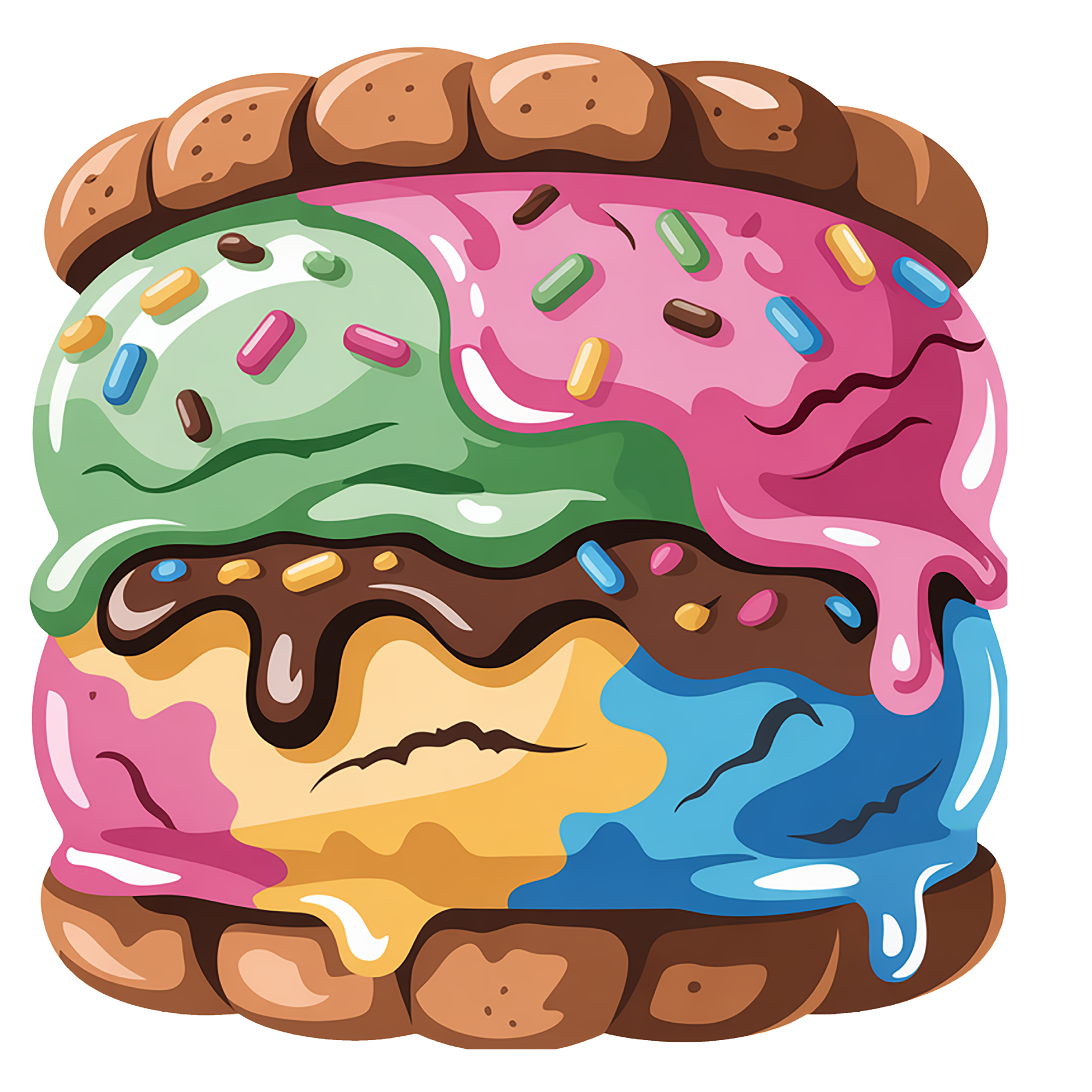 Ice Cream Sandwich Stack T-Shirt